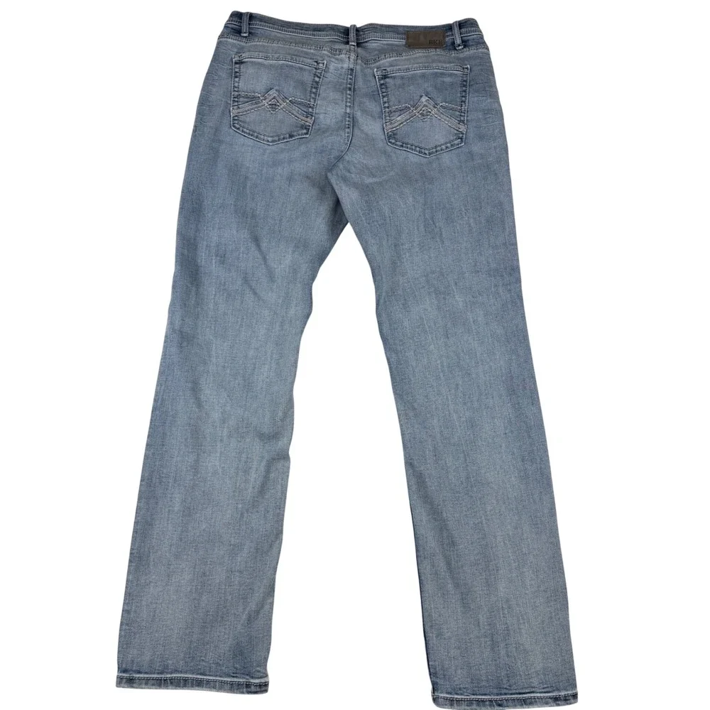 BKE Henry Jeans Mens 38x34 Light Wash Straight Stretch Coolmax